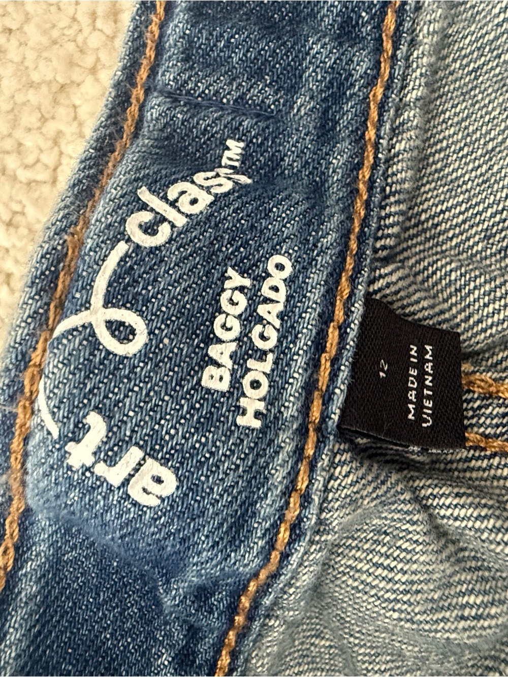 Viral boys baggy jeans sold out at Target size 12 set of 2 grey & blue med wash